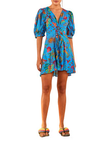 Robe courte Ocean Stories en coton - Bleu
