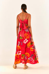 Jupe longue Fruits Ocean - Rose