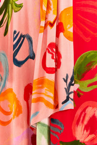 Jupe longue Fruits Ocean - Rose
