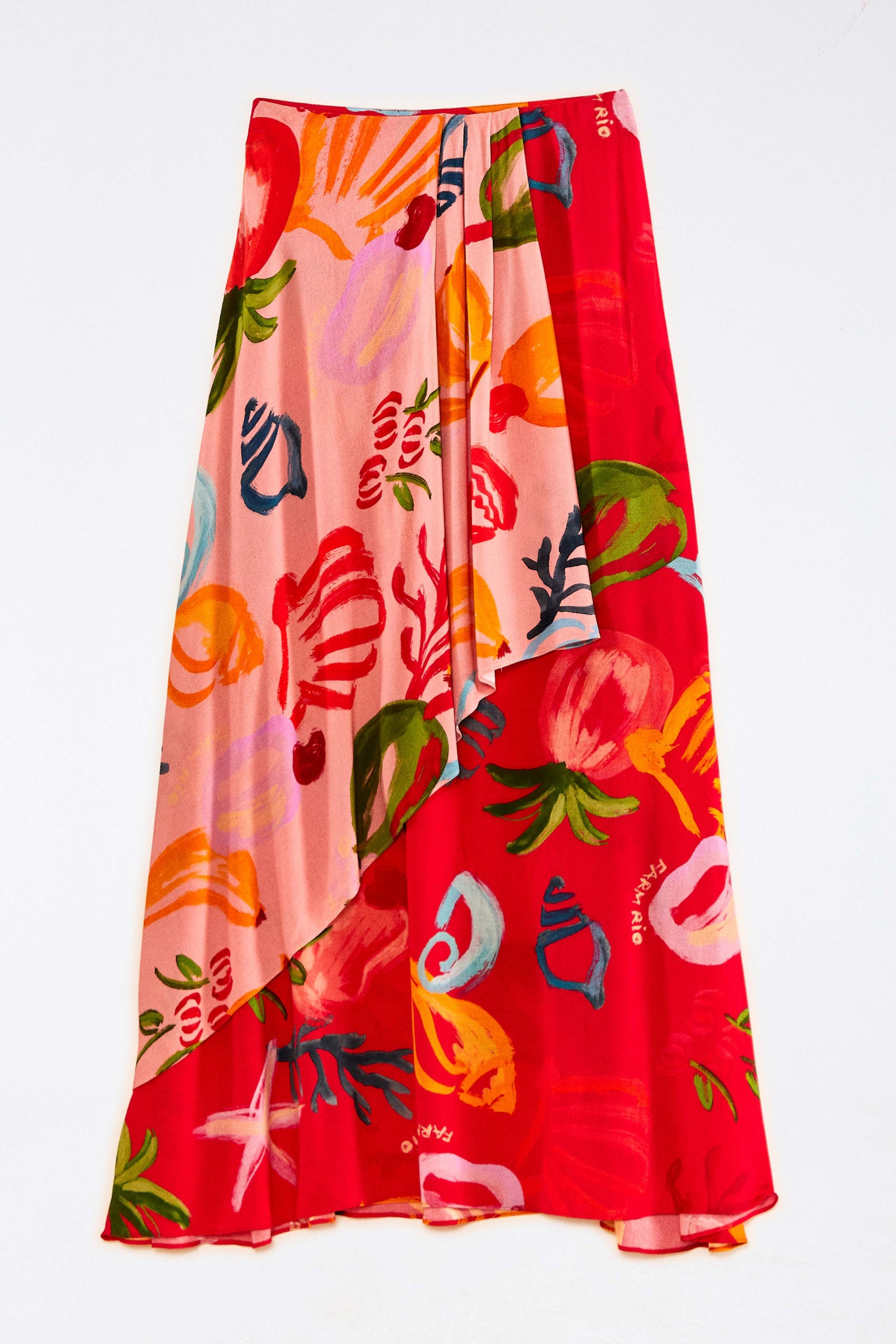 Jupe longue Fruits Ocean - Rose