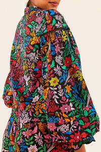 Blouse Jardin Tropical en coton - Multicolore