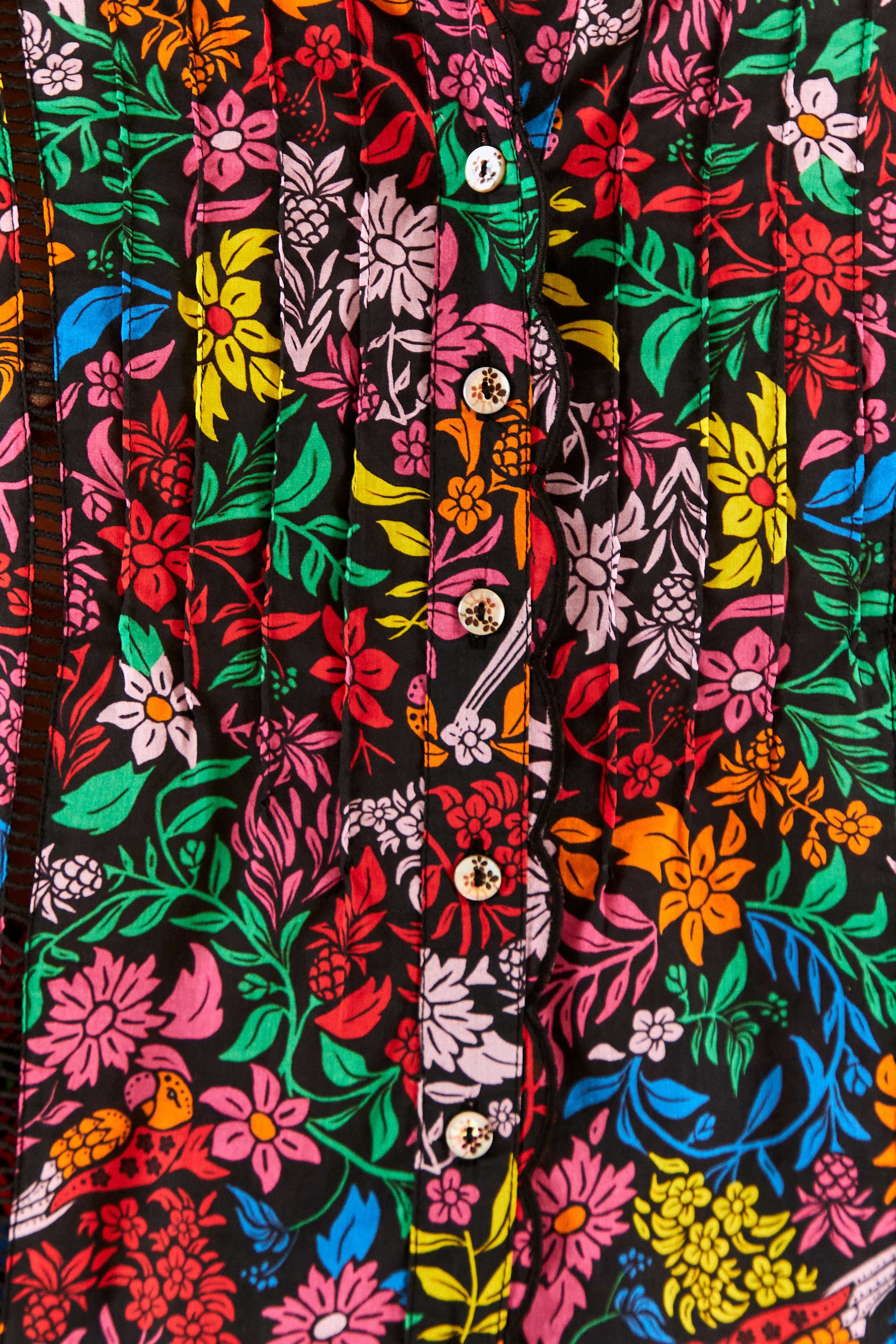 Blouse Jardin Tropical en coton - Multicolore