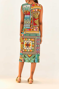 Top court Banana Scarves en lin - Vert