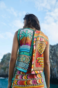 Top court Banana Scarves en lin - Vert