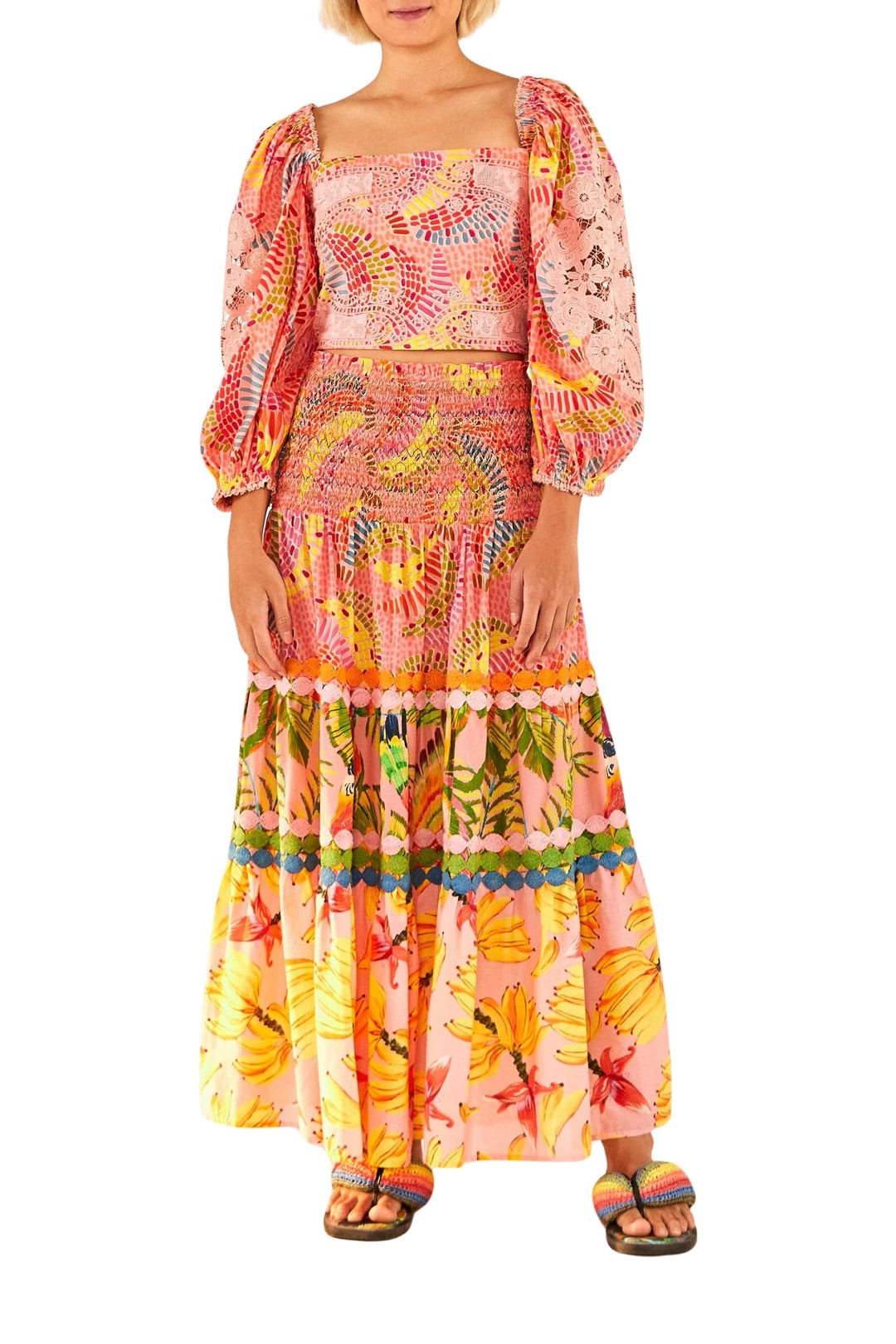 Blouse Bananas à pois en coton - Jaune