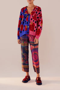 Cardigan Strawberry Hearts - Multicolore