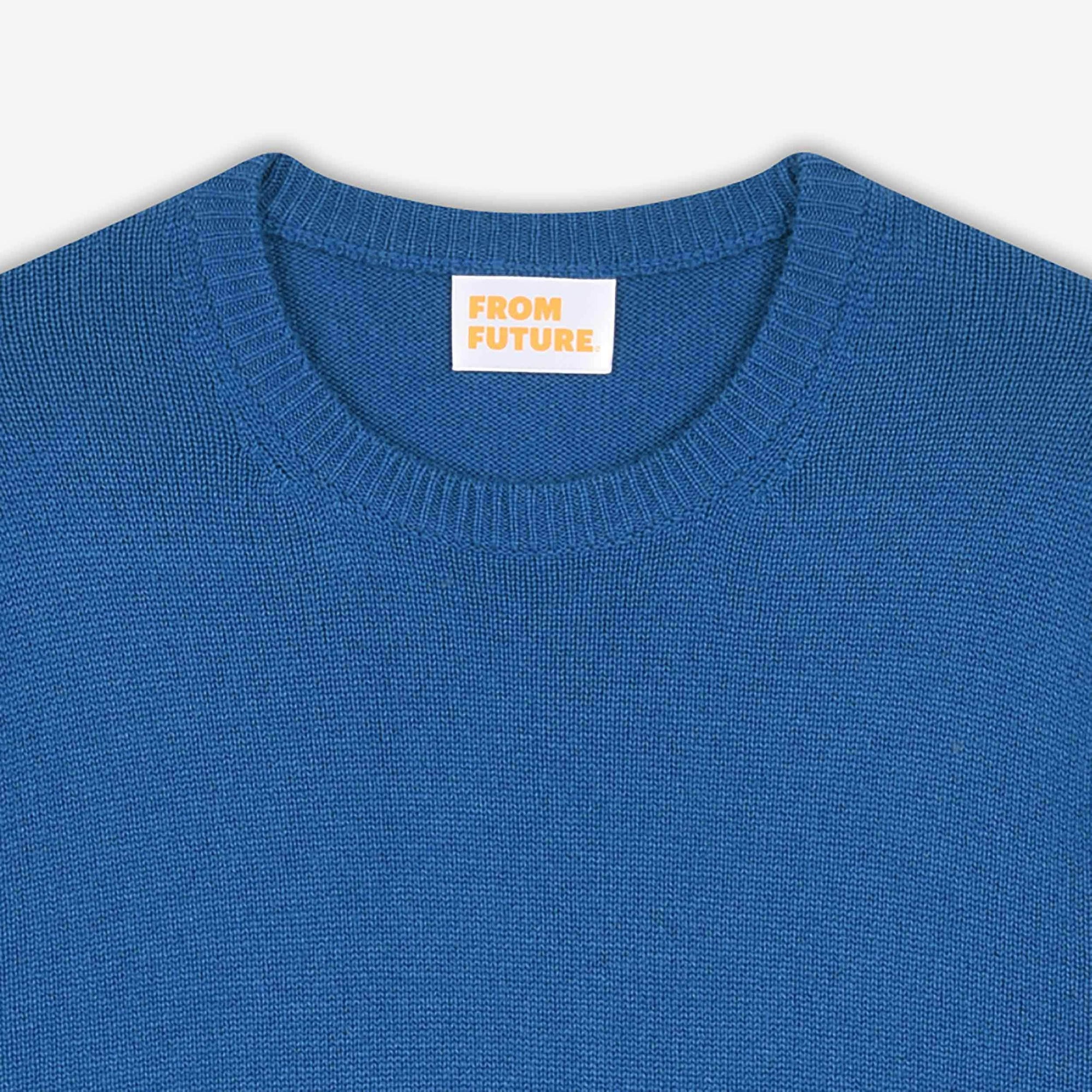 Pull à col rond Light en cachemire - English Blue