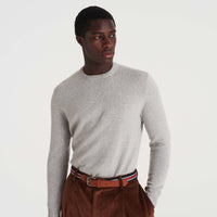 Pull à col rond Light en cachemire - Light Heather Gray