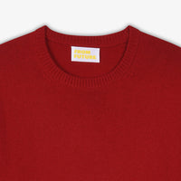 Pull à col rond Light en cachemire - Cherry Red