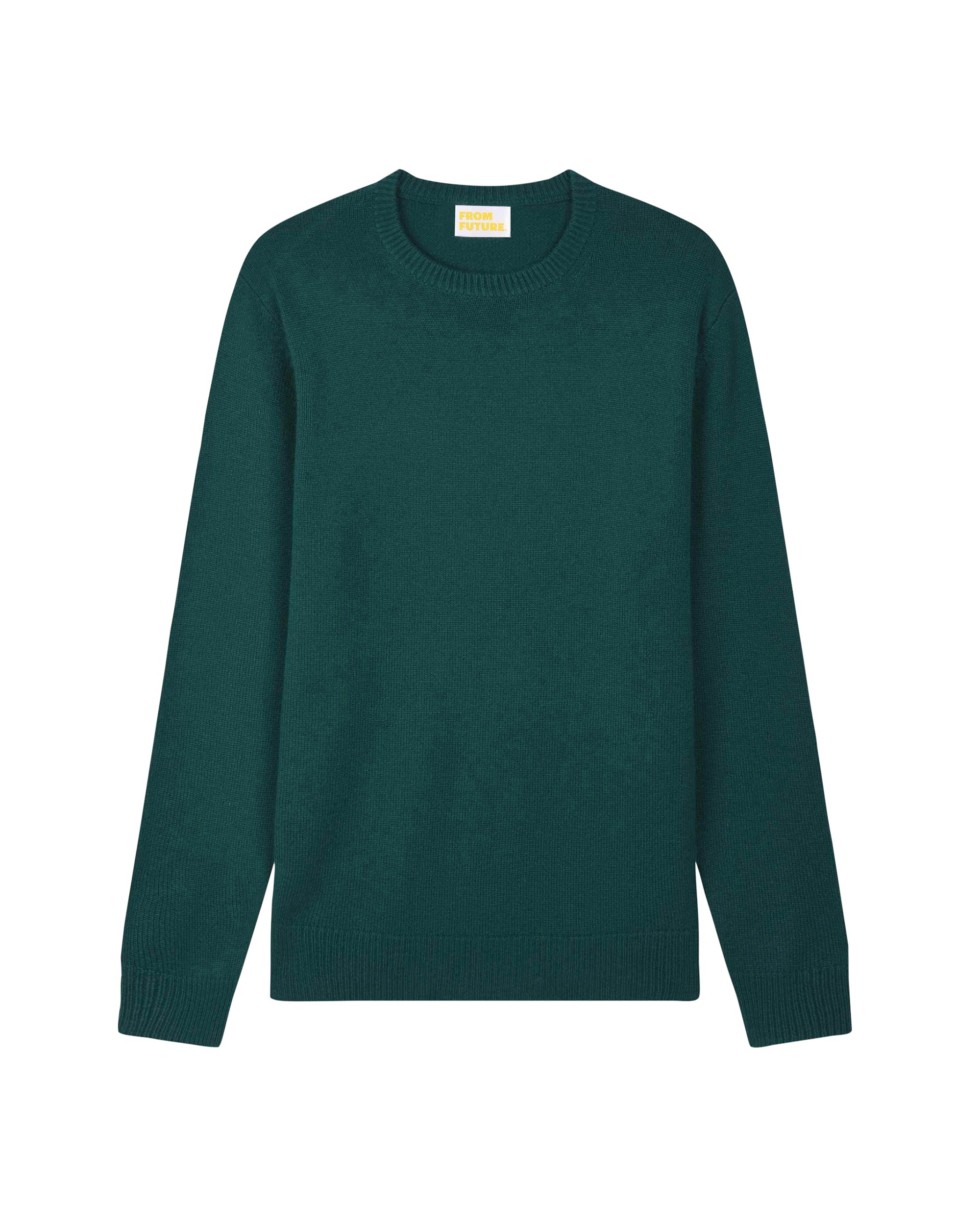 Pull à col rond Light en cachemire - English Green