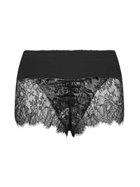 Boxer-String Marquise en soie - Noir
