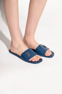 Sandales à enfiler sur semelle en cuir - Rich Navy