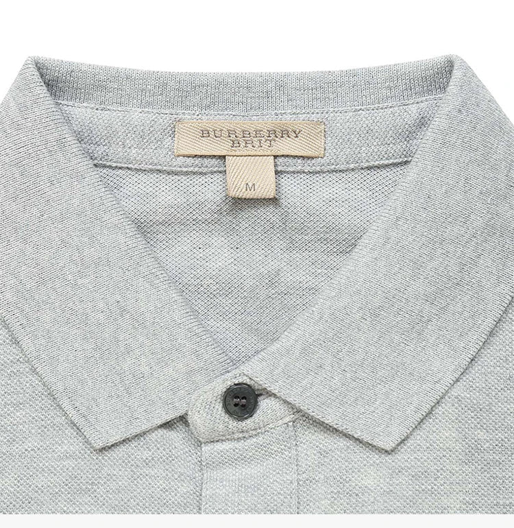 Polo à broderie contrastée - Pale Grey Melange