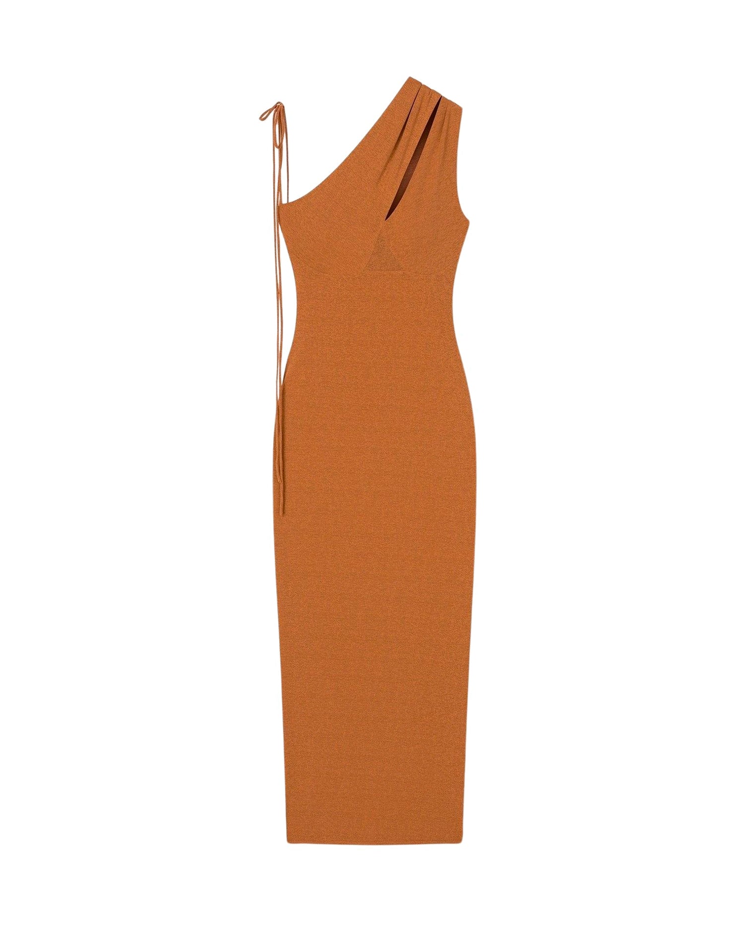 Robe midi Camille en maille imprimée - Caramel