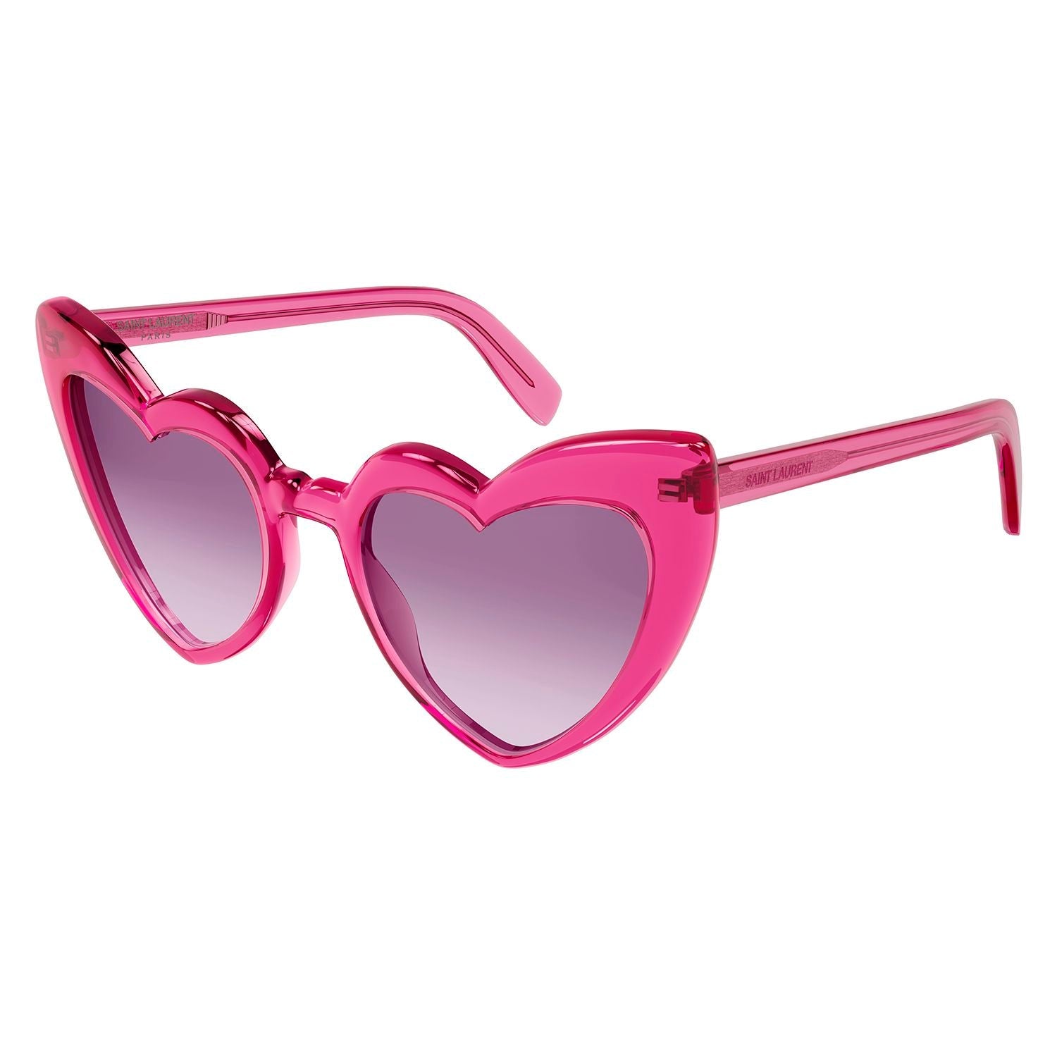 SL 181 Loulou Pink acetate Sunglasses - Shiny Transparent Magenta