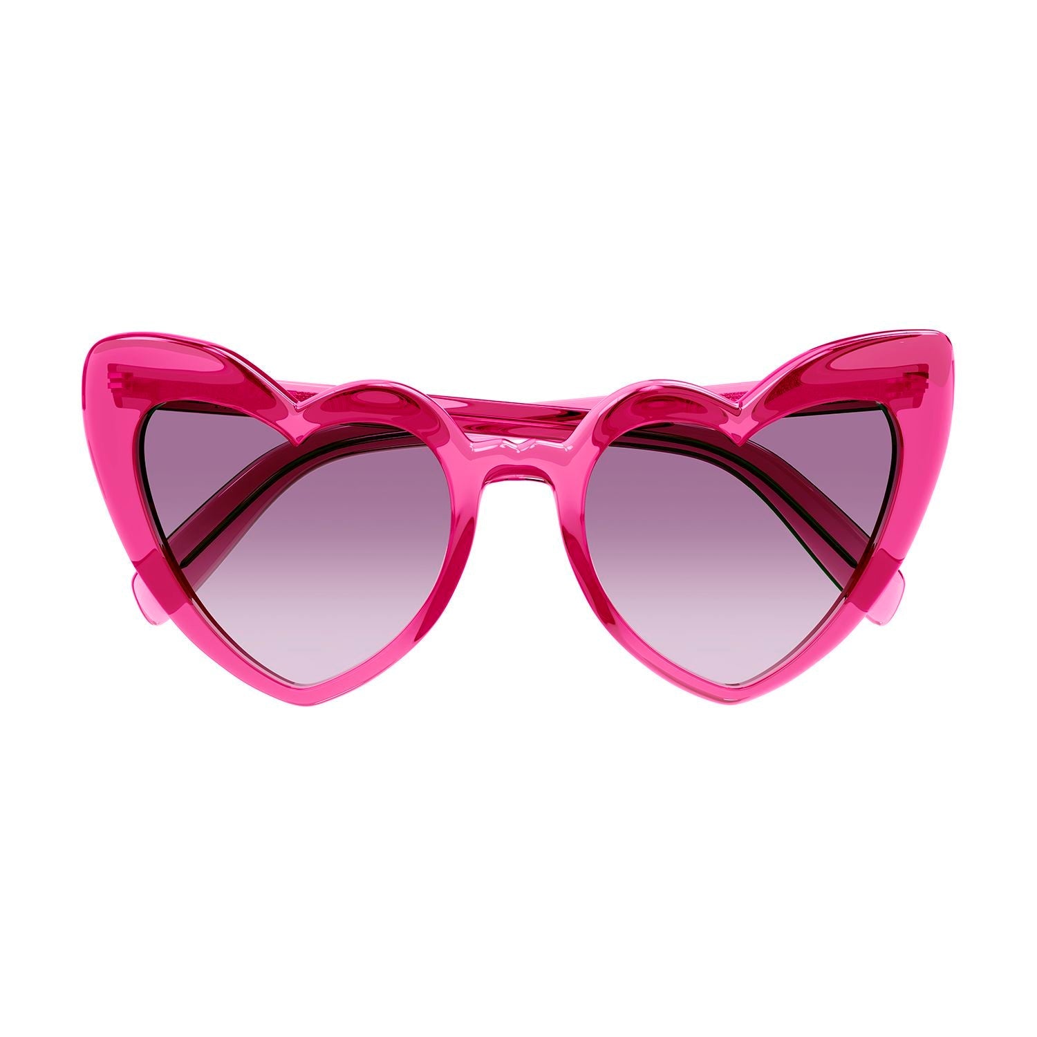 SL 181 Loulou Pink acetate Sunglasses - Shiny Transparent Magenta