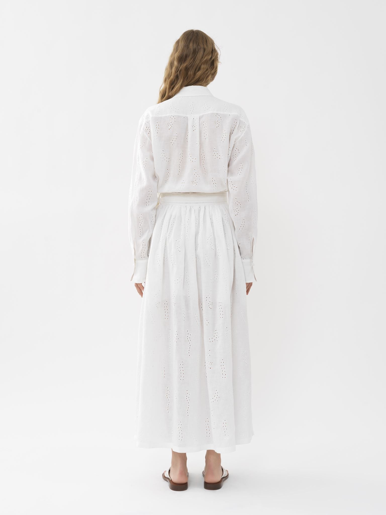 Jupe maxi portefeuille Paloma Chloé x Eres en lin - Iconic Milk