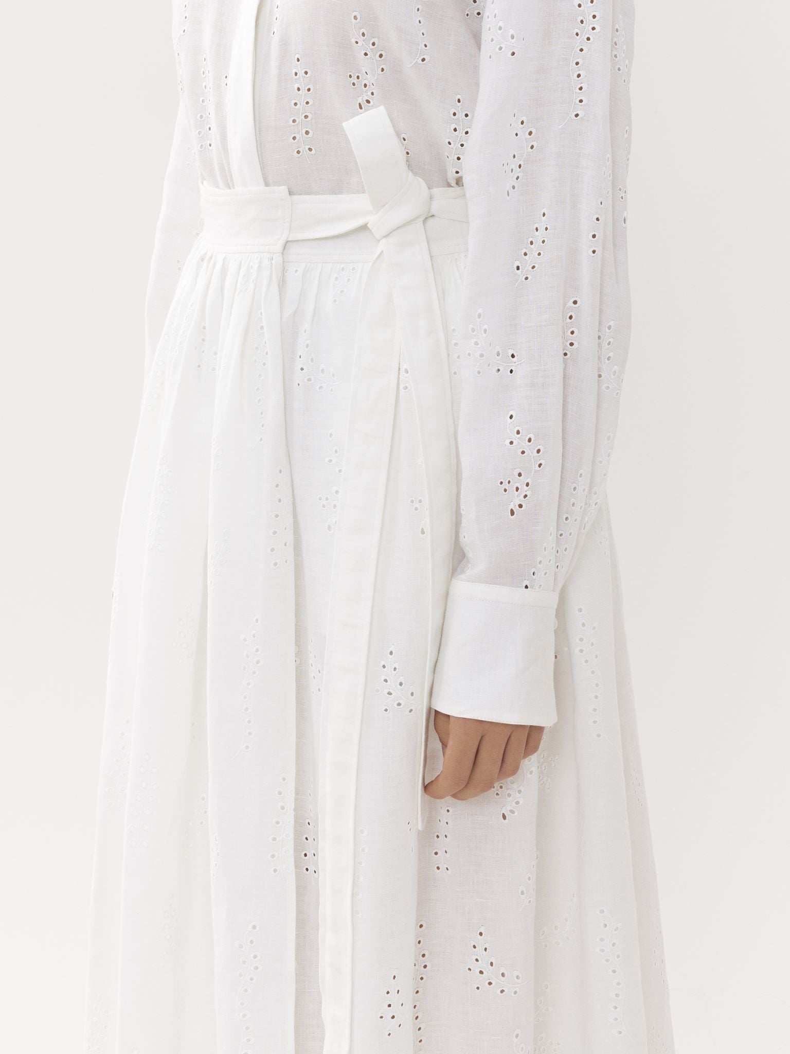 Jupe maxi portefeuille Paloma Chloé x Eres en lin - Iconic Milk