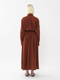 Jupe maxi portefeuille Paloma Chloé x Eres en lin - Red Ochre