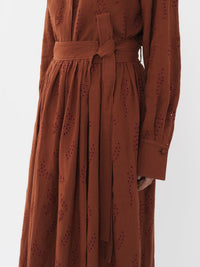 Jupe maxi portefeuille Paloma Chloé x Eres en lin - Red Ochre