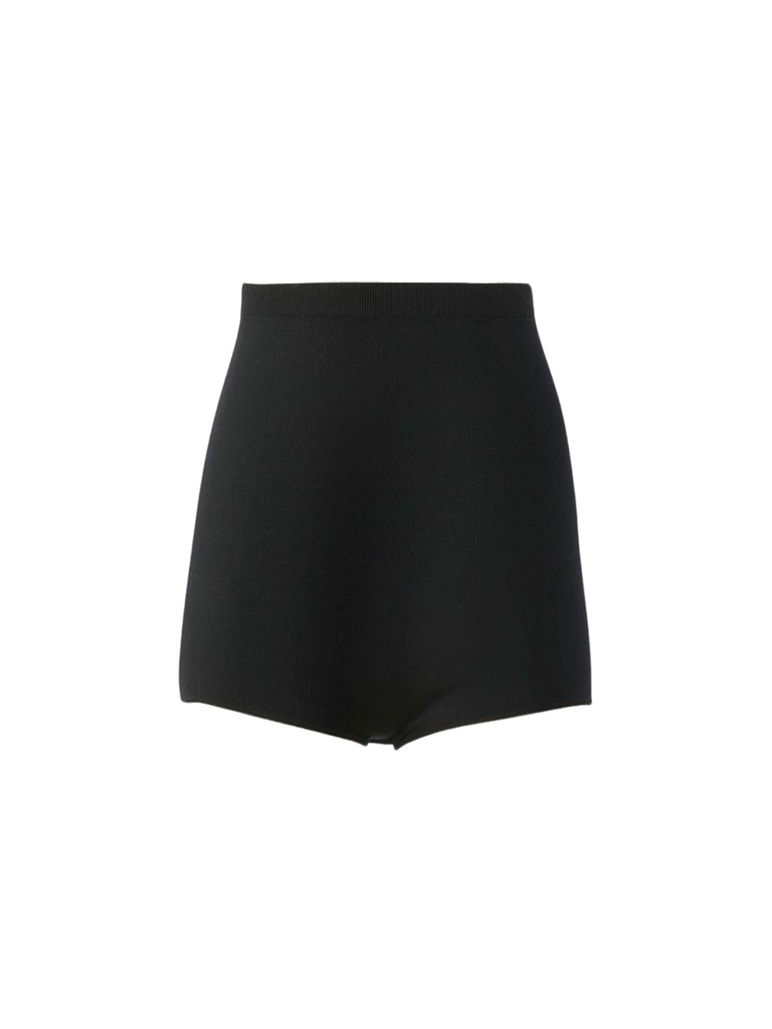Shorty taille haute en laine - Noir