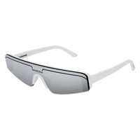 BB0003S White recycled acetate Sunglasses - Shiny Solid White