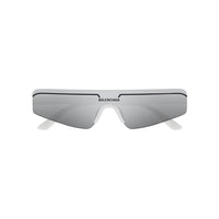 BB0003S White recycled acetate Sunglasses - Shiny Solid White