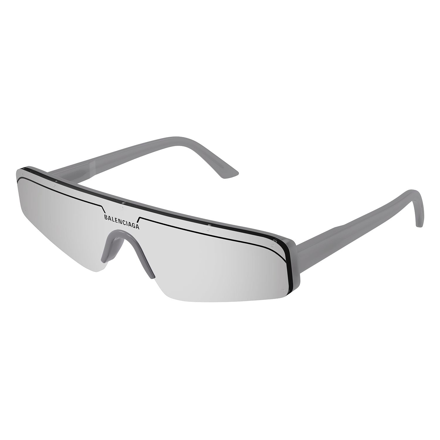 BB0003S Grey recycled acetate Sunglasses - Shiny Solid Grey