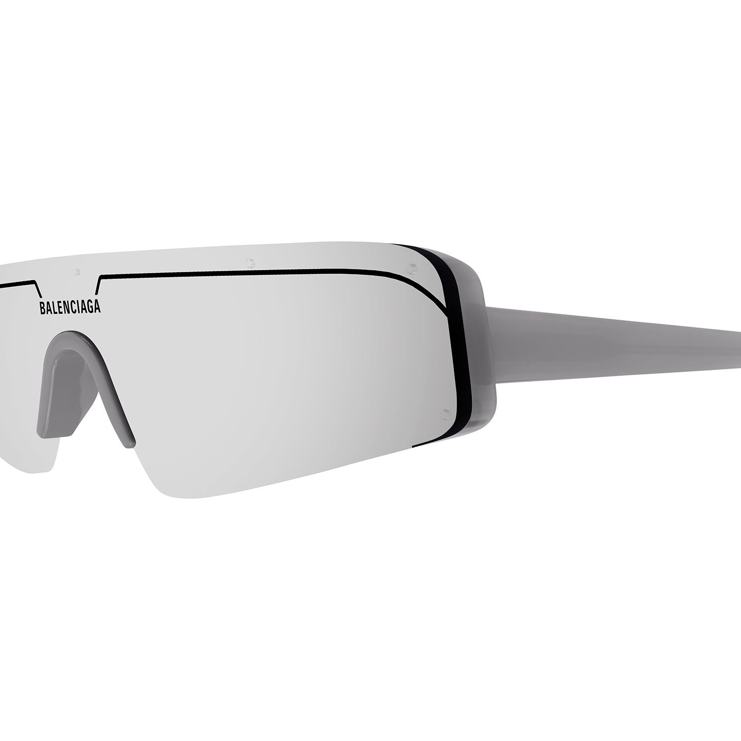 BB0003S Grey recycled acetate Sunglasses - Shiny Solid Grey