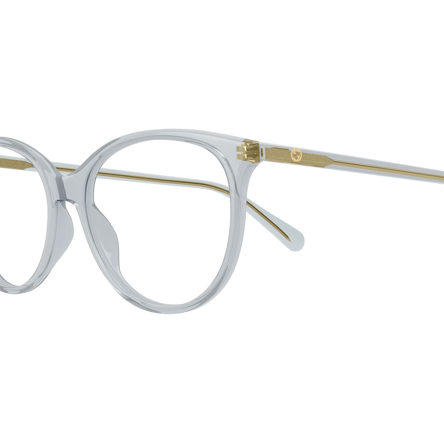 GG0550O Grey recycled acetate Optical Frames - Shiny Light Milky & Light Grey