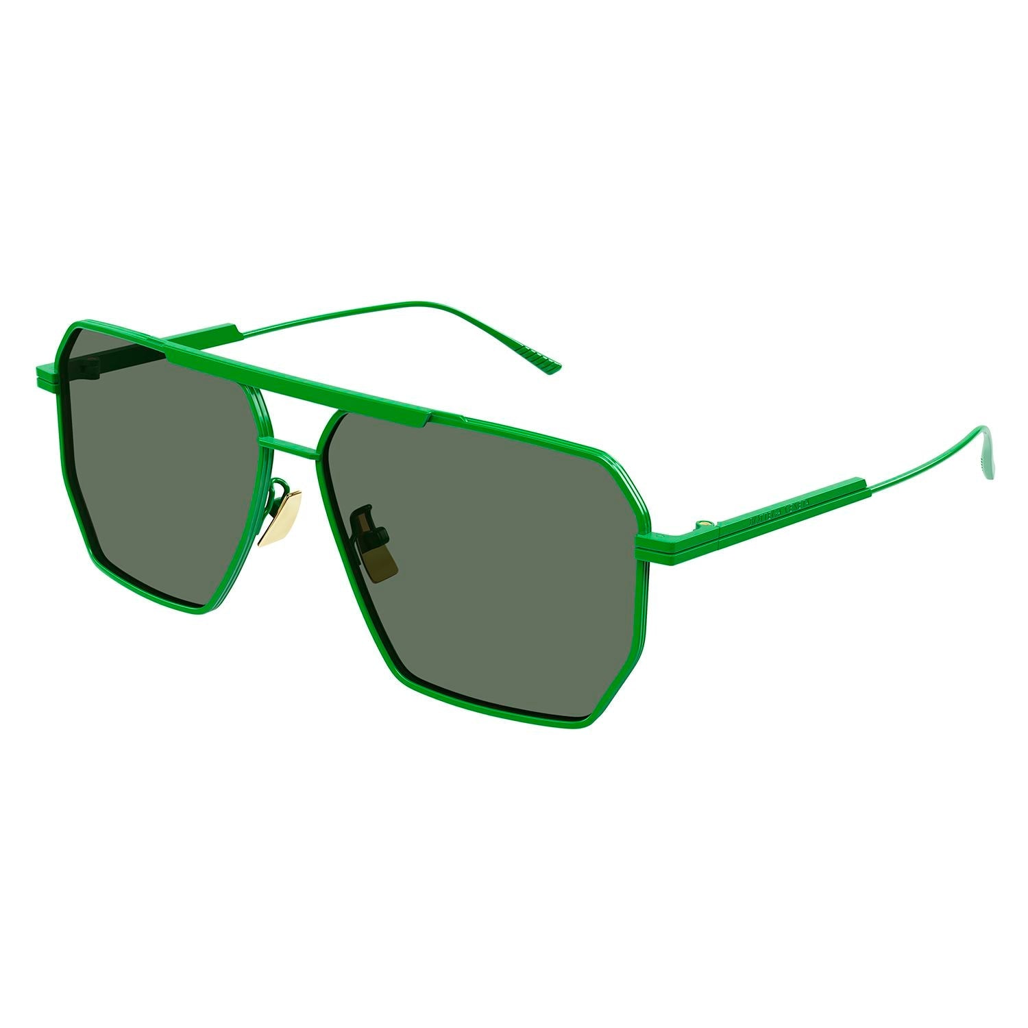 BV1012S Green metal Sunglasses - Shiny Varnished Green