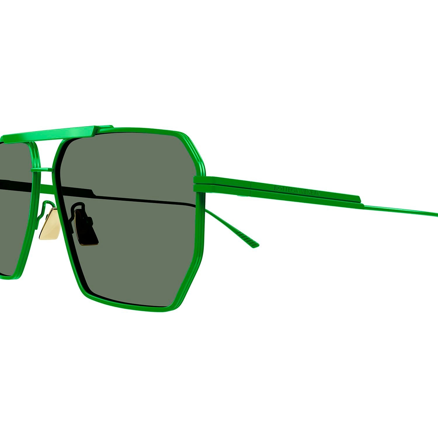 BV1012S Green metal Sunglasses - Shiny Varnished Green