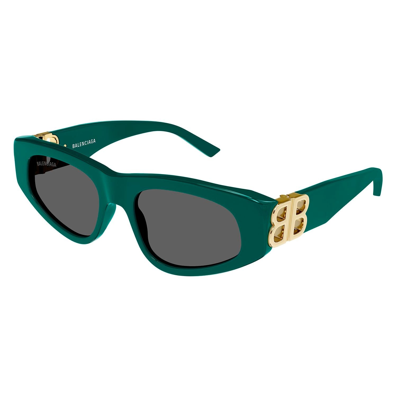 BB0095S Green acetate Sunglasses - Shiny Solid Green