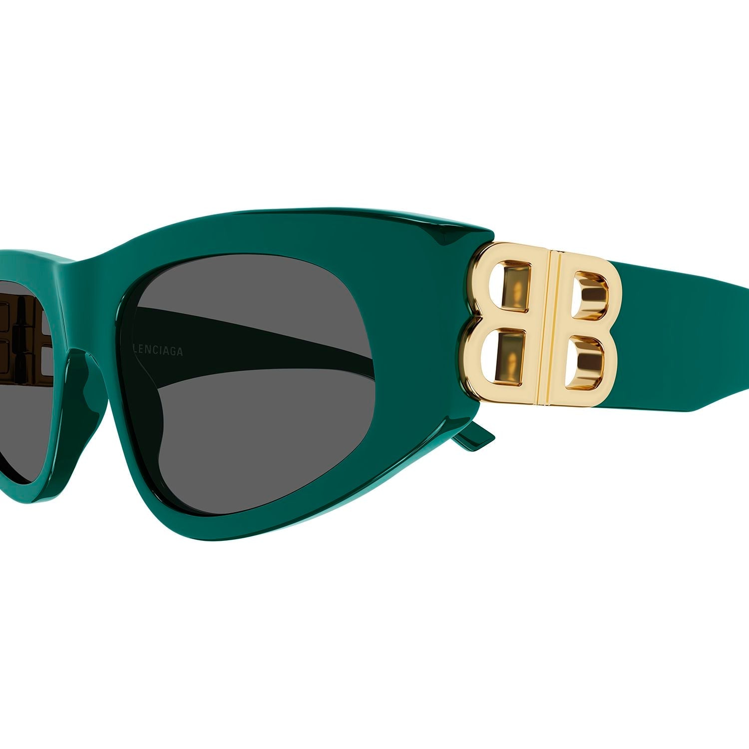 BB0095S Green acetate Sunglasses - Shiny Solid Green