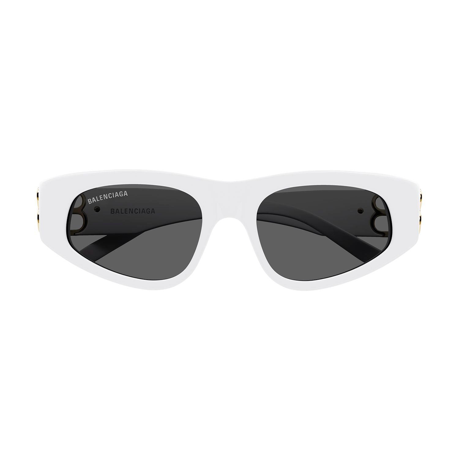 BB0095S White recycled acetate Sunglasses - Shiny Solid White