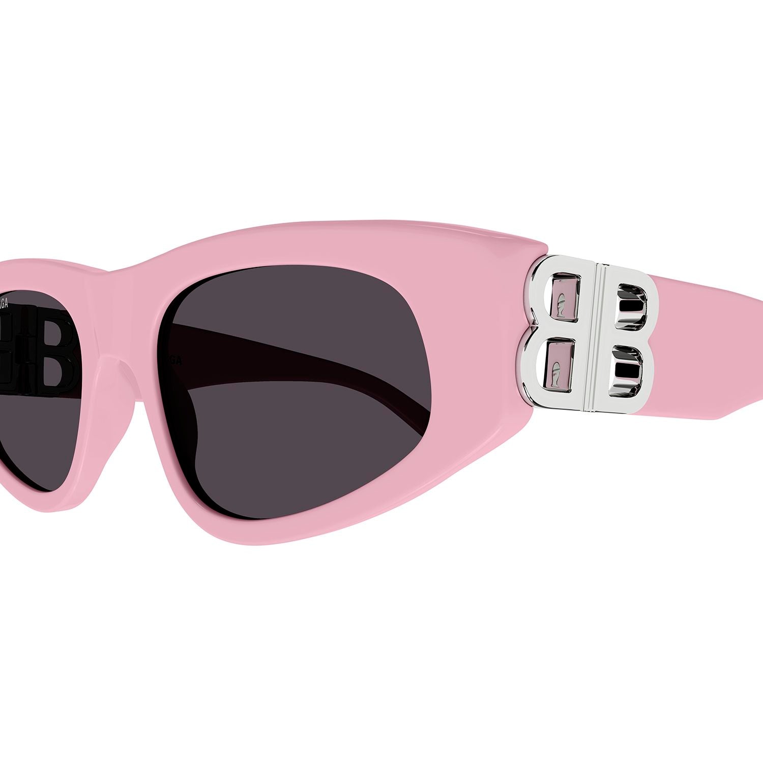 BB0095S Pink recycled acetate Sunglasses - Shiny Solid Pink