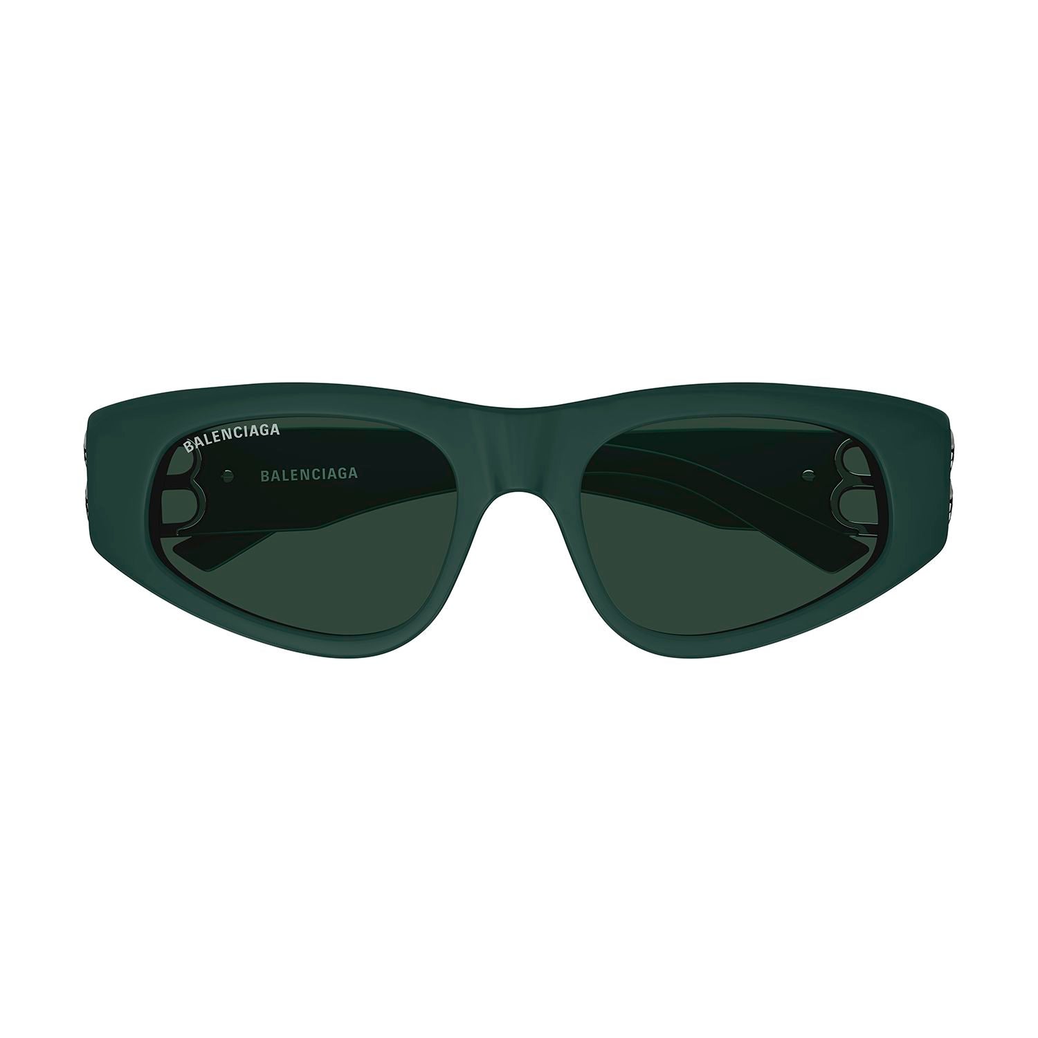 BB0095S Green recycled acetate Sunglasses - Shiny Dark Green