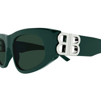 BB0095S Green recycled acetate Sunglasses - Shiny Dark Green