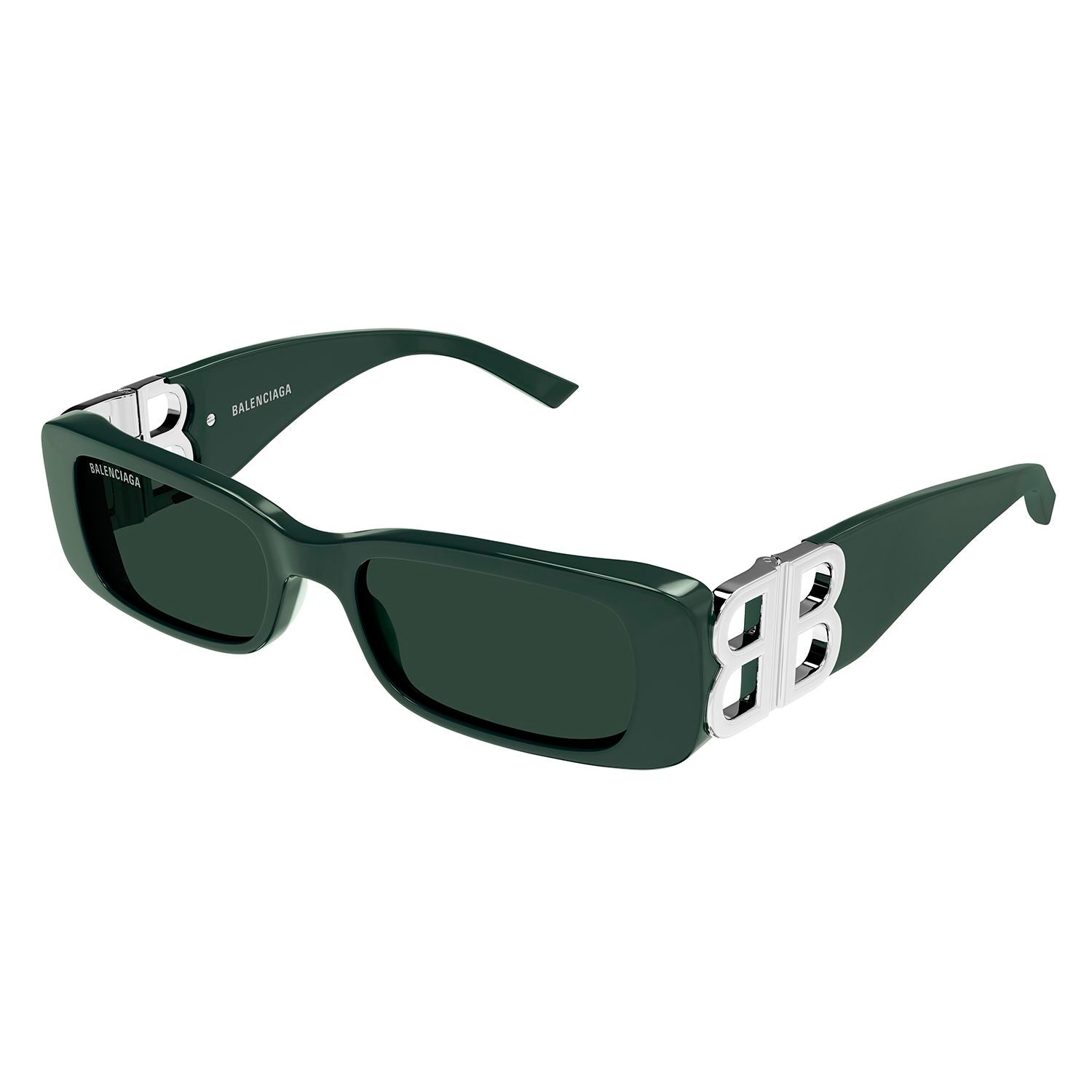 BB0096S Green recycled acetate Sunglasses - Shiny Dark Green