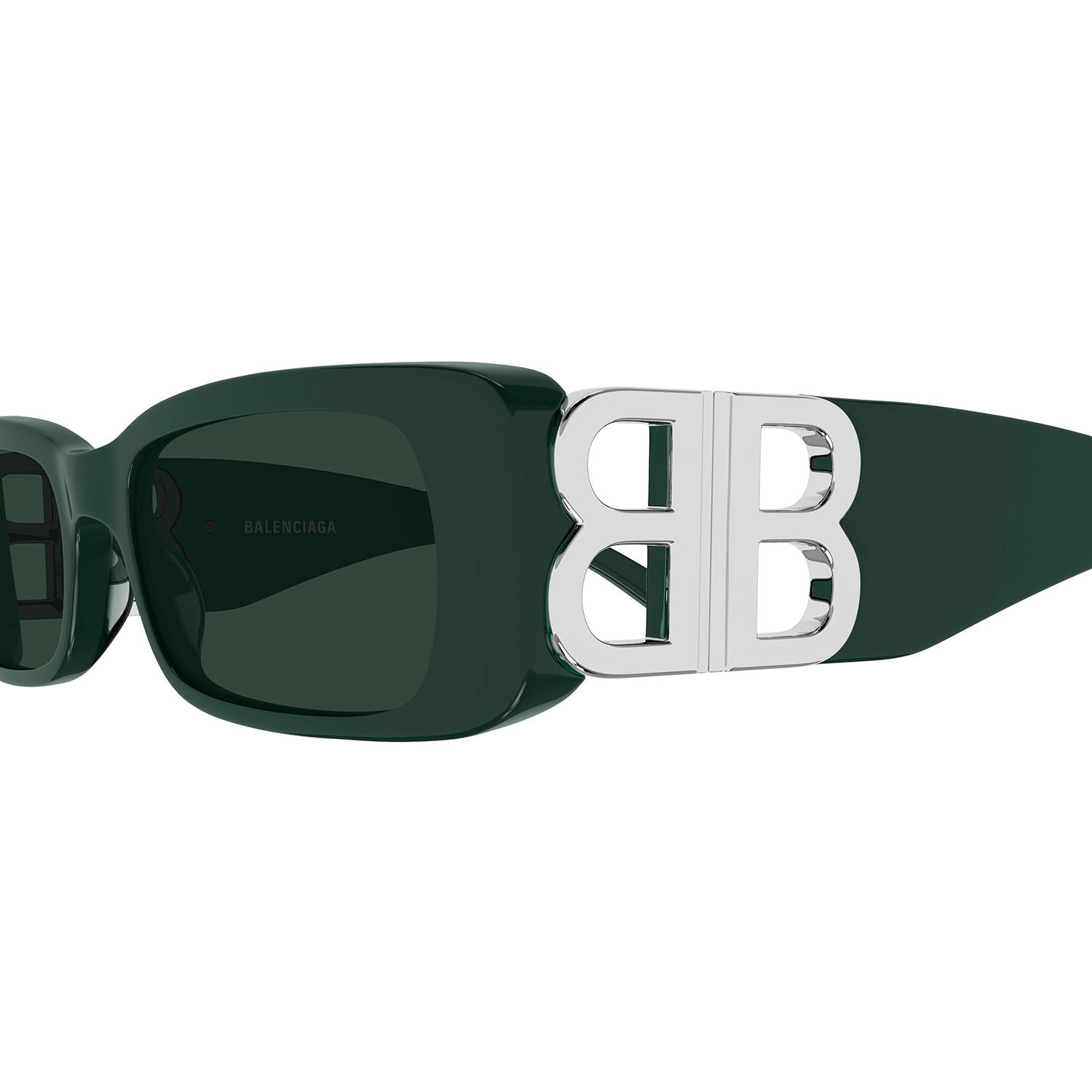 BB0096S Green recycled acetate Sunglasses - Shiny Dark Green