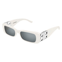 BB0096S White recycled acetate Sunglasses - Shiny Solid Ivory