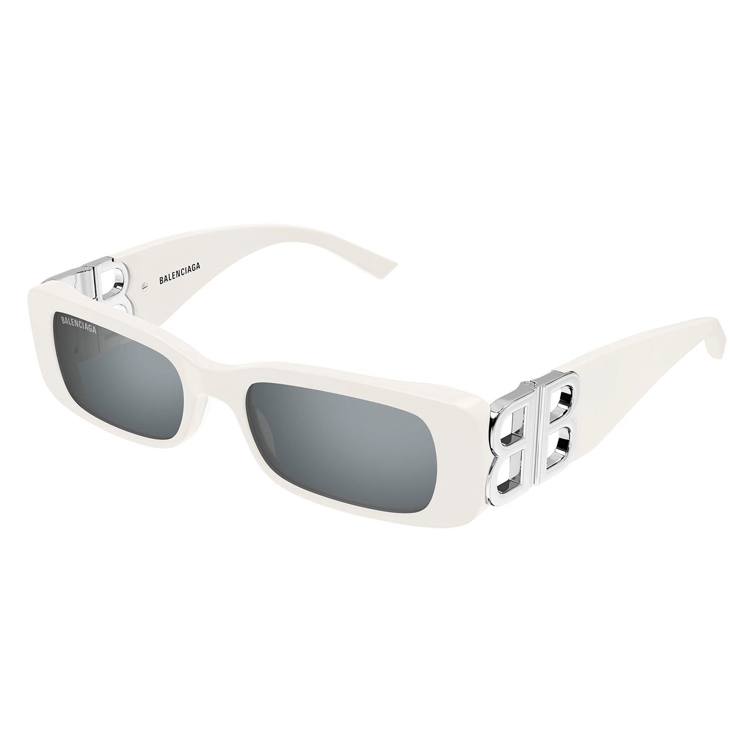 BB0096S White recycled acetate Sunglasses - Shiny Solid Ivory