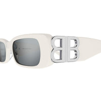 BB0096S White recycled acetate Sunglasses - Shiny Solid Ivory