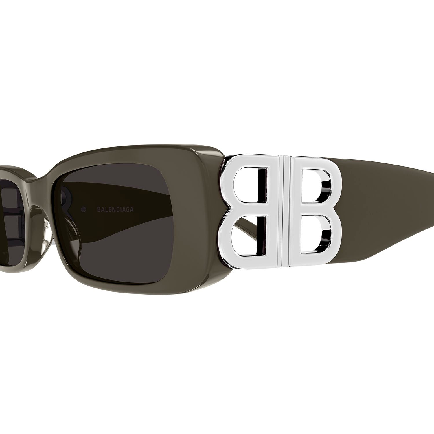 BB0096S Brown recycled acetate Sunglasses - Shiny Solid Taupe