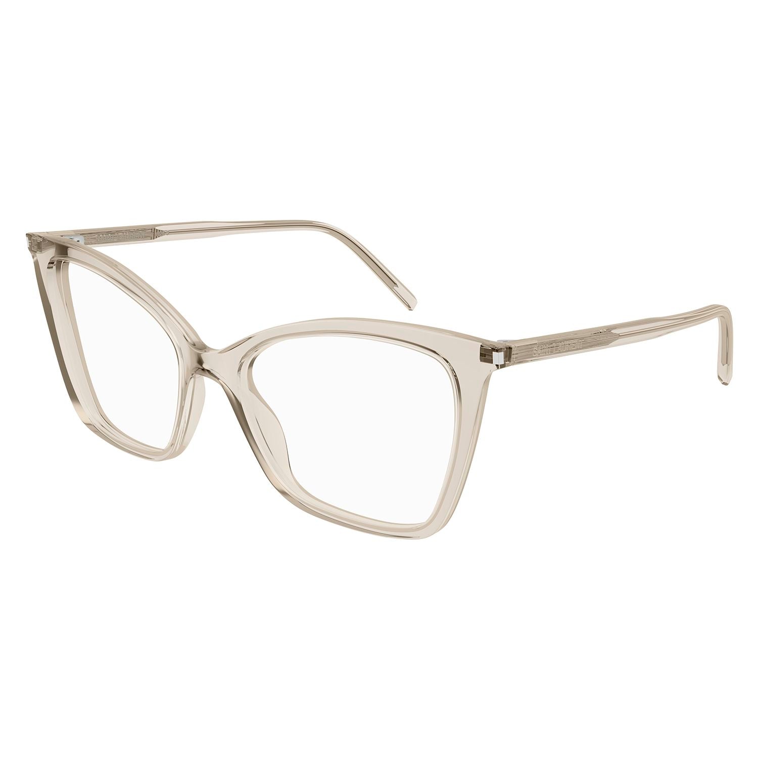SL 386 Beige recycled acetate Optical Frames - Shiny Transparent Cream