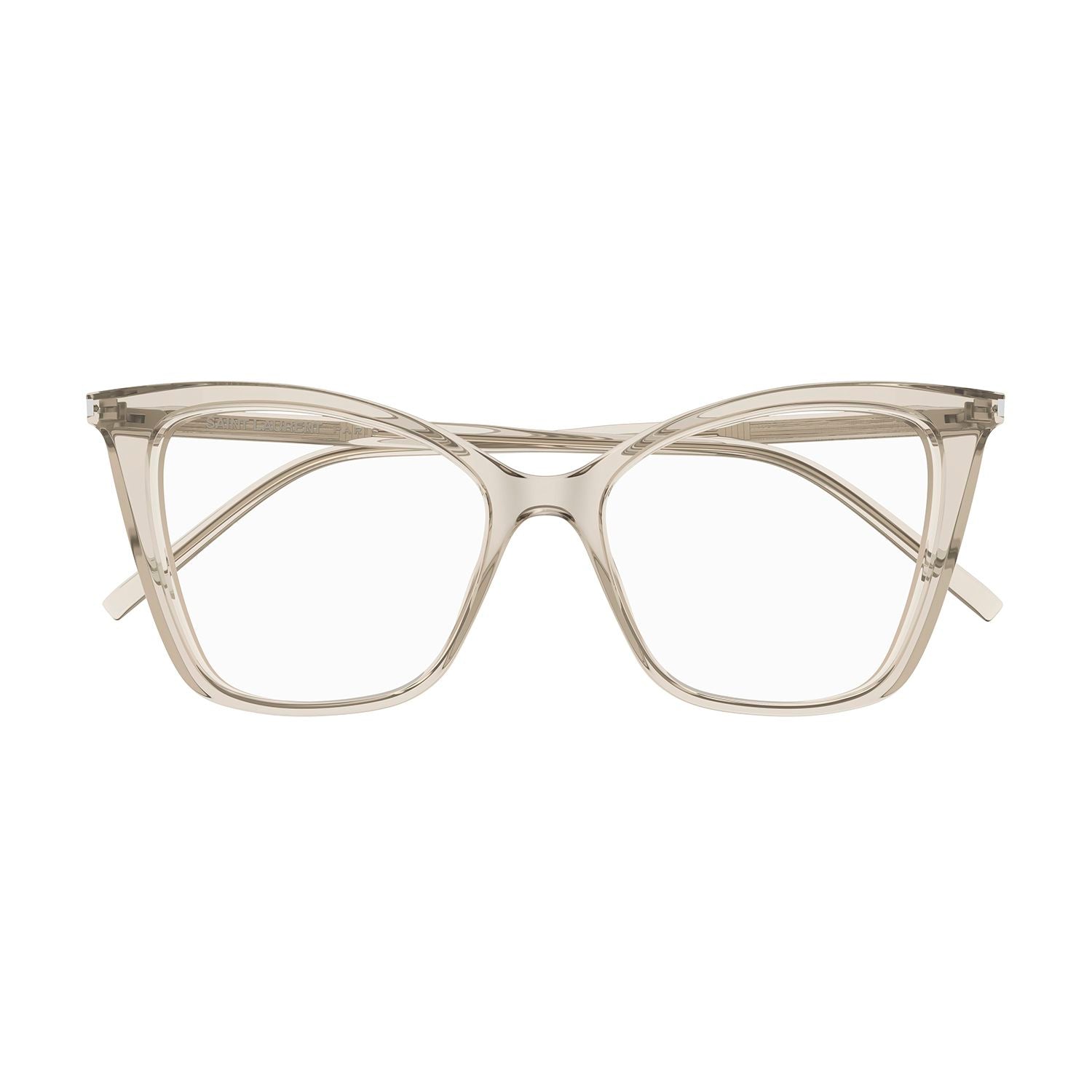 SL 386 Beige recycled acetate Optical Frames - Shiny Transparent Cream