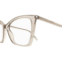 SL 386 Beige recycled acetate Optical Frames - Shiny Transparent Cream