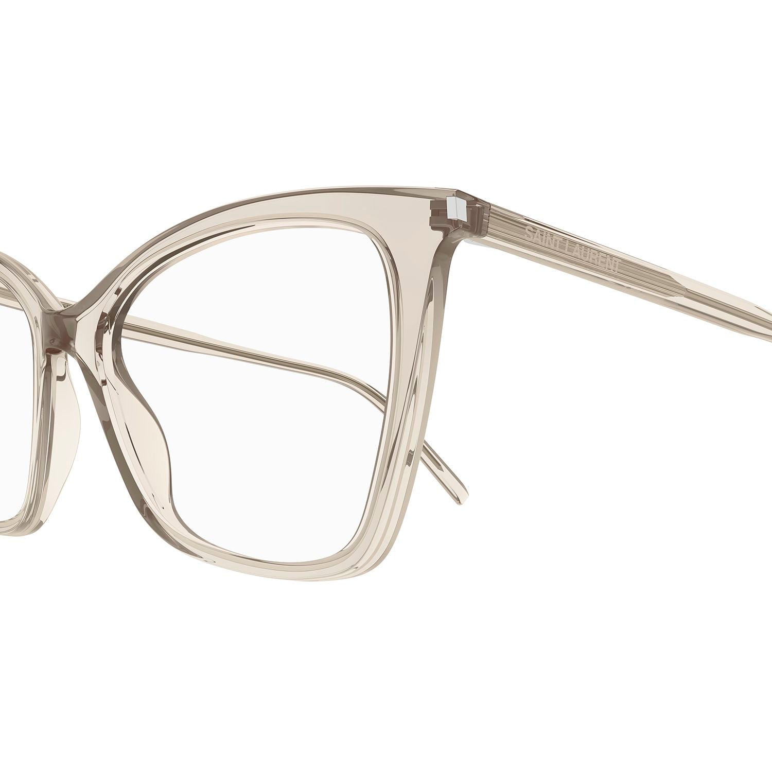 SL 386 Beige recycled acetate Optical Frames - Shiny Transparent Cream