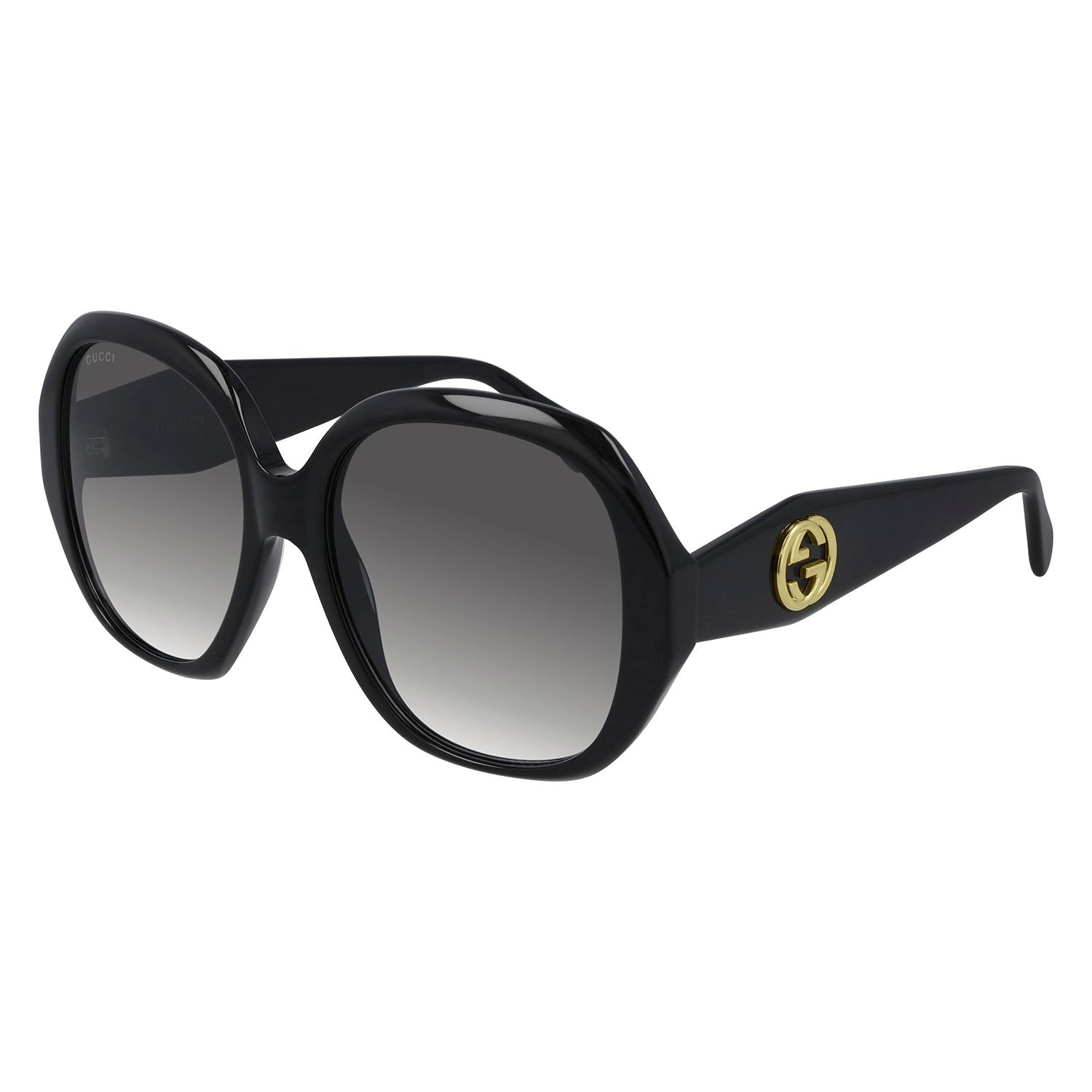 GG0796S Black recycled acetate Sunglasses - Shiny Black