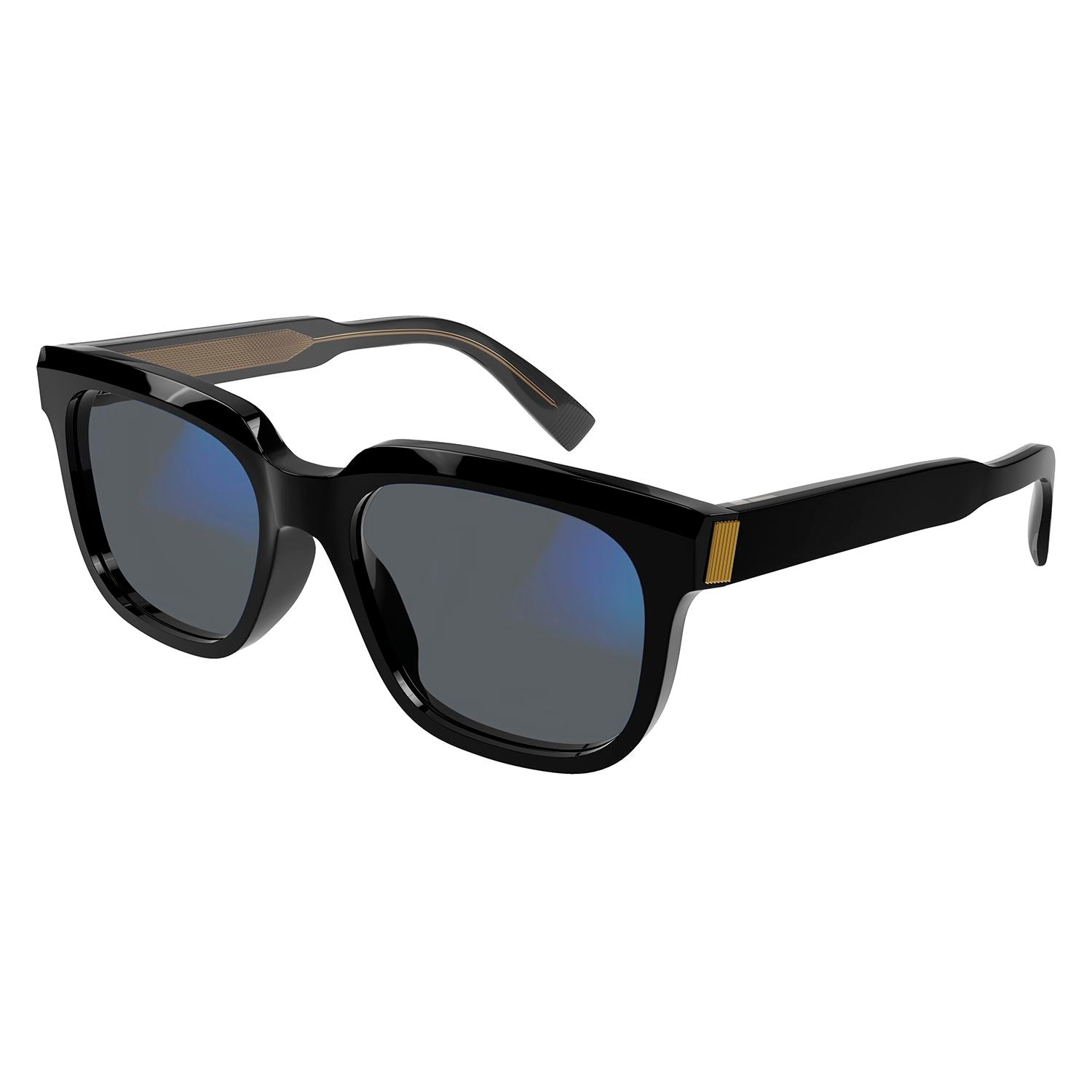 DU0002S Black recycled acetate Sunglasses - Shiny Solid Black